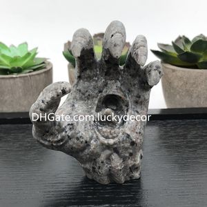 Fluorescencyjny sodalitowy dłoni dłoni satanistyczna satanistyczna dekoracje naturalny magiczny kamień syenit hornblende biżuteria uchwyt yooperlite yooper rock kwarc kryształowy gotycki ornament