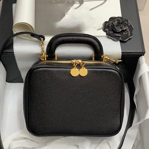 Designer Cosmetic Bag Luxurys handväska 23 cm äkta läder axelväska hög imitation axelväska med låda zc232
