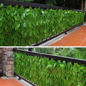 نبات الاصطناعي الأخضر ورقة الديكور السياج شرفة شرفة ملجأ خضراء ورقة خضراء حديقة ساحة السور الزخرفة جدار العشب