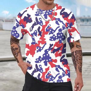 Herren T-Shirts Langarm Kompressionshemd Herren Mode Frühling Sommer Lässig Kurz O Hals Camouflage Bedruckt Herren