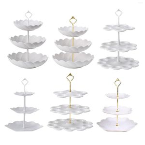 Bakeware Tools 3 Tier Cake Stand Tabell Tray Holder Catering Parties Supplies Display Stands Tower Birthday Wedding