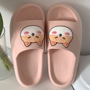 Slippers Anime Cartoon Cute Shiba Inu Pattern Women's Slippers Thick Sole Non-Slip Comfort Sandals Indoor Bathroom Couple Slippers 230503
