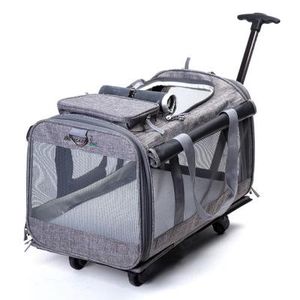 Carrier H1 Foldable 20 Kg Medium and Large Pet Trolley Bag Breathable Tug Out Cat Dog Cage Backpack