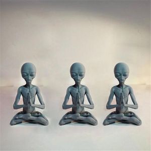 Garden Decorations 2023 Meditierender Alien Harz Statue Ornament Art Decor Für Indoor Outdoor Home Oder Office DCS Dropship