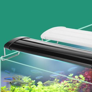 Lightings Aquarium LED Lighting 2145cm High Quality Fish Tank Light Lamp With Extendable Brackets White And Blue LEDs Fits for Aquarium