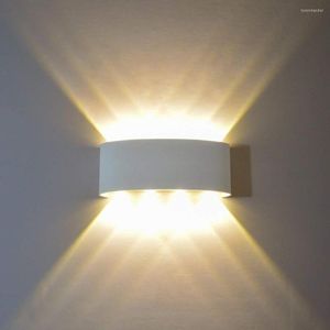 Vägglampor moderna LED -ljusarmaturer vattenfool utomhus lampa sovrum wandlamp vardagsrum sconce aluminium lampara pared belysning