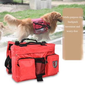 Bärare förtjockad multifunktion hund självryggsäck bärbar bagageväska för hundar chinchilla ryggsäck guld retriever accessoarer e