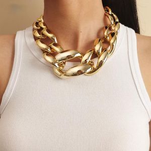 Chokermaterial överdrivet stort halsbandskrage för kvinnor hiphop chunky kedja på halsen 2023 egirl smycken