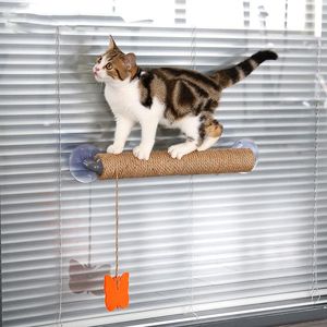 Scratchers Solid Wood Cat Climbing Ramka Sisal Antkrypting Scratching Post Claw Board Interactive Toy z Bell Kittens Cat Paznokcie