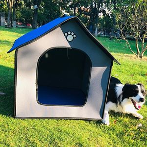 Pens Waterproof Dog House Foldable House for Small Large Dogs Cats EVA Pet Bed Nest Removable Kennel Portable Outdoor Dog Accessories