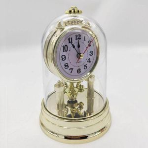 Table Clocks European Retro Style Clock Living Room Antique Silent Desktop Office Alarm Home Decoration