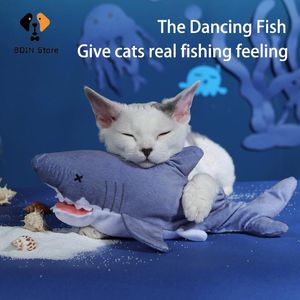 Toys Electric Floppy Fish Interactive Cat Toy Rushing Cat Kicker Fish Motion Kitting Toy Wiggle Fish Cattynip Toys for Cat Ćwiczenie