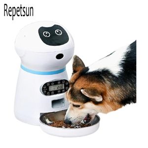 Alimentador automático inteligente para animais de estimação, com gravação de voz, aço inoxidável, tela lcd, temporizador para comida de cachorro, tigela, dispensador de comida de gato, tigela para animais de estimação