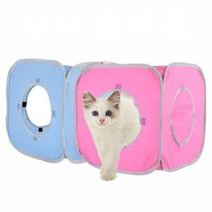 Esteiras portátil dobrável cubo de gato engraçado dobrável popup gato túnel brinquedo gato tenda cama de gato fácil operação filhote de cachorro jogar casa para gatinhos