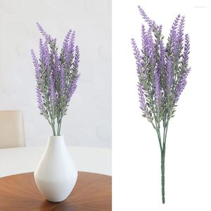 Dekorative Blumen, 25 Köpfe, Hochzeit, künstlicher Lavendel, künstliche Pflanzen, Brautstrauß, Party, Heimdekoration, DIY, Küche, Büro, Tisch, ewige Blume