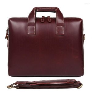 Bortkolor J.M.D Men väska Real Leather Men's Messenger Laptop Handbag 7167-