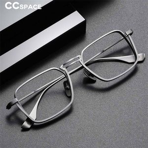 Солнцезащитные очки рамы 53229 Ретро -квадрат чистые высококлассные мужчины Оптические очки рамы мужчин Женщины модные оптические очки 230428