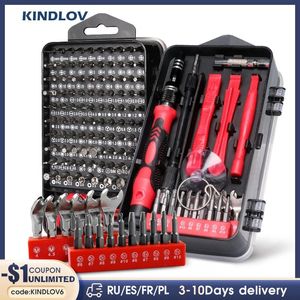 Schroevendraaier KINDLOV Screwdriver Set 138 In 1 Magnetic Torx Phillips Screw Bit Kit With Electrical Driver Remover Wrench Repair Phone PC Tool