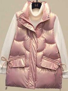 Waistcoats Winter Down Puffer Glossy Vest Women Casu