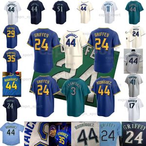 44 Julio Rodriguez 2023 City Connect Baseball Jersey Cal Raleigh J. P. Crawford Jarred Kelenic Luis Castillo Ty França Logan Gilbert Kirby Ken Griffey Jr.