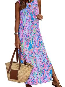 Women's Swimwear Summer Casual Boho Dress Floral Print Ruffle Puff Sleeve High Waist Midi Beach Skirt Multicolor 230428