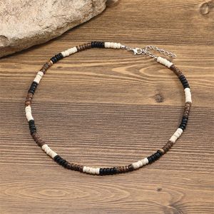 Choker Vintage Handmade Tribal Ethnic Necklace Men Coconut Shell Beads For Accessories Jewelry Gift