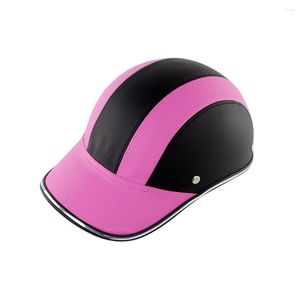 Motorcycle Helmets Half Face Helmet Summer Women Men Light Riding Headgear Breathable Scooter Baseball Hat Caps Black