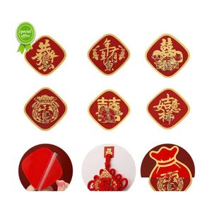 Ganci Rotaie 10 pezzi in stile cinese festoso e fortunato anno di benedizione senza punzonatura gancio originalità bellezza Mtiscopo consegna goccia Dhzyt