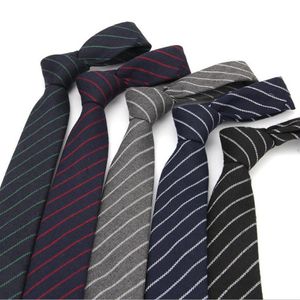 occupational tie for man 6cm skinny cotton necktie business formal suit neck ties strips plaid lawyer 2pcs lot335g