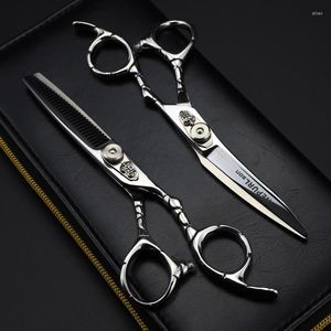 NEPURLson Barber Hair Scissors Professional High Quality 6 Inch Salon Cutting Thinning Hairdressing Shears