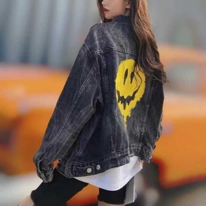 Designer t shirt Shirt High quality different from the market version Family Smiling Face Print Denim Jacket