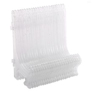 Kancalar 12pcs/Set Clear Plastik Postallar Plaka Tutucular Ekran Bulaşık Raf Resim Çerçeve PO Kitabı Kaide Tutucu Stand Stander