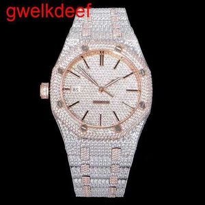 Armbandsur Luxury Custom Bling Iced Out Watches White Gold Plated Moiss Anite Diamond Watchess 5a High Quality Replication Mechanical KRXW CQIO