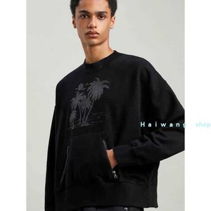 Designerkleidung PA Herren Sweatshirts Mode Hoodies Palmes Angels Wang Jiaer Reflective Coconut Tree Herren Damen Reißverschlusstasche Rundhals Pullover Tops Zum Verkauf