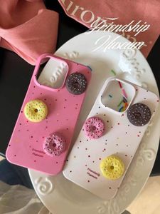 デザイナークラシックかわいいドーナツモデル電話ケースiPhone 14 12 13 Pro Max Fashion Luxury Phone Case