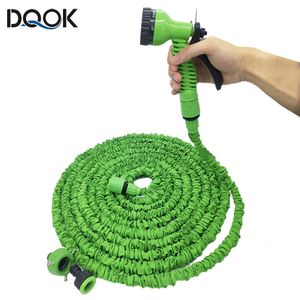 Hoses Garden Pipe Water Expanderbar Magic 7 Mönster Gun Foam Pot Flexible Reels Slang Biltvätt Sprayer 230504