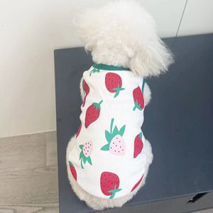 Hundkläder Summer Dog Vest Coat Cat Puppy Apparel Cotton Dog Shirt Yorkie Pomeranian Poodle Bichon Schnauzer Pug French Bulldog Clothing 230504