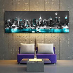 Стичка большая 5D Diamond Painting New York Черно -белый городский ландшафт