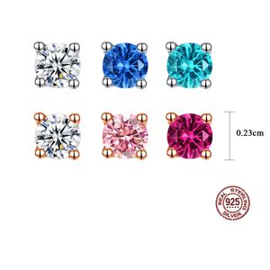 2023 Charming Super Sparkling Gem Stud Earrings Women Fashion Luxury Brand 3A Zircon s925 Silver Earrings Female Wedding Party Luxury High-end Valentine's Day Gift