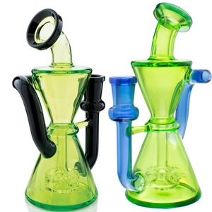 Vintage PREMIUM Recycler Dab Rig Glass Bong Water Hookah 9INCH Original Glass Factory can put customer logo by DHL UPS CNE