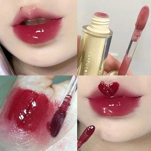 Lip Gloss Waterproof Mirror Water Glaze 8 Colors Transparent Glass Long Lasting Nude Red Clear Liquid Lipstick Lips Makeup