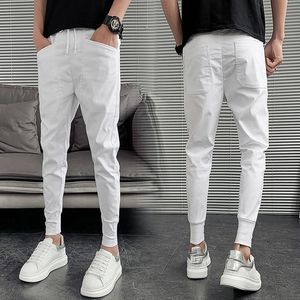 Pants Summer Slim Casual Pants Men's NinePoint Pants Slim Feet Pants Solid Color Wild Trousers Streetwear Joggers Solid Color Pants