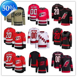 Karolina Custom Hurricanes Jerseys 74 Jaccob Slavin Andrei Svechnikov Teuvo Teravainen Jalen Chatfield Dylan Coghlan Maxime Loie Pyotr Kochetkov Staal