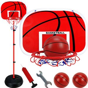 Balls 63-165cm Adjustable Basketball Hoop Stand Rack for 1-14 Age Kids Baby Outdoor Indoor Ball Sport Backboard Rim Shoot Children Toy 230504