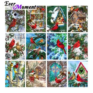 Стич Ever Moment Diamond Painting Embroidery Cartoon Bird Полная квадратная круглая камни Смола Смола Устровая украшение ASF2283