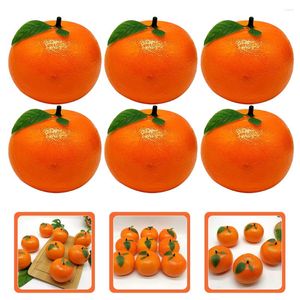 Party Decoration 6 PCS Fruit Pography Props Fake Dining Table Decor Artificial Foam Adorno Para Mesa Orange Decorative Lifelike