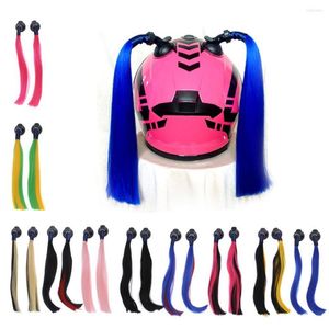 Capacetes de motocicleta Pigtails de 35 cm para obras sobre decoração de cabelo