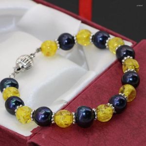 Strand Gohemia Style 8 мм круглой искусственной смолы пчелиной воск Black Natural 7-8 мм Pearl Pretty Bracelets Spacers Beads 7.5-дюймовый B2745