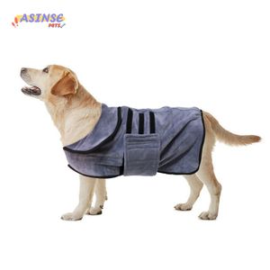 タオル犬バスローブタオルバスローブペットバスローブ乾燥コート吸収タオルのための大きな中犬用吸収タオル超高速ドライソフト調整可能