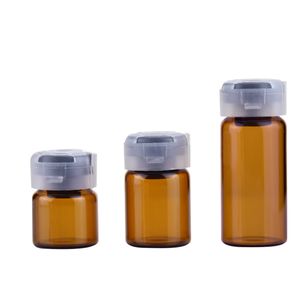 1000pcs/lot 3ml 5ml 10ml Empty Bottle Sealed Sterile Serum Clear Glass Vials With Rubber Stopper Essential Oil Container